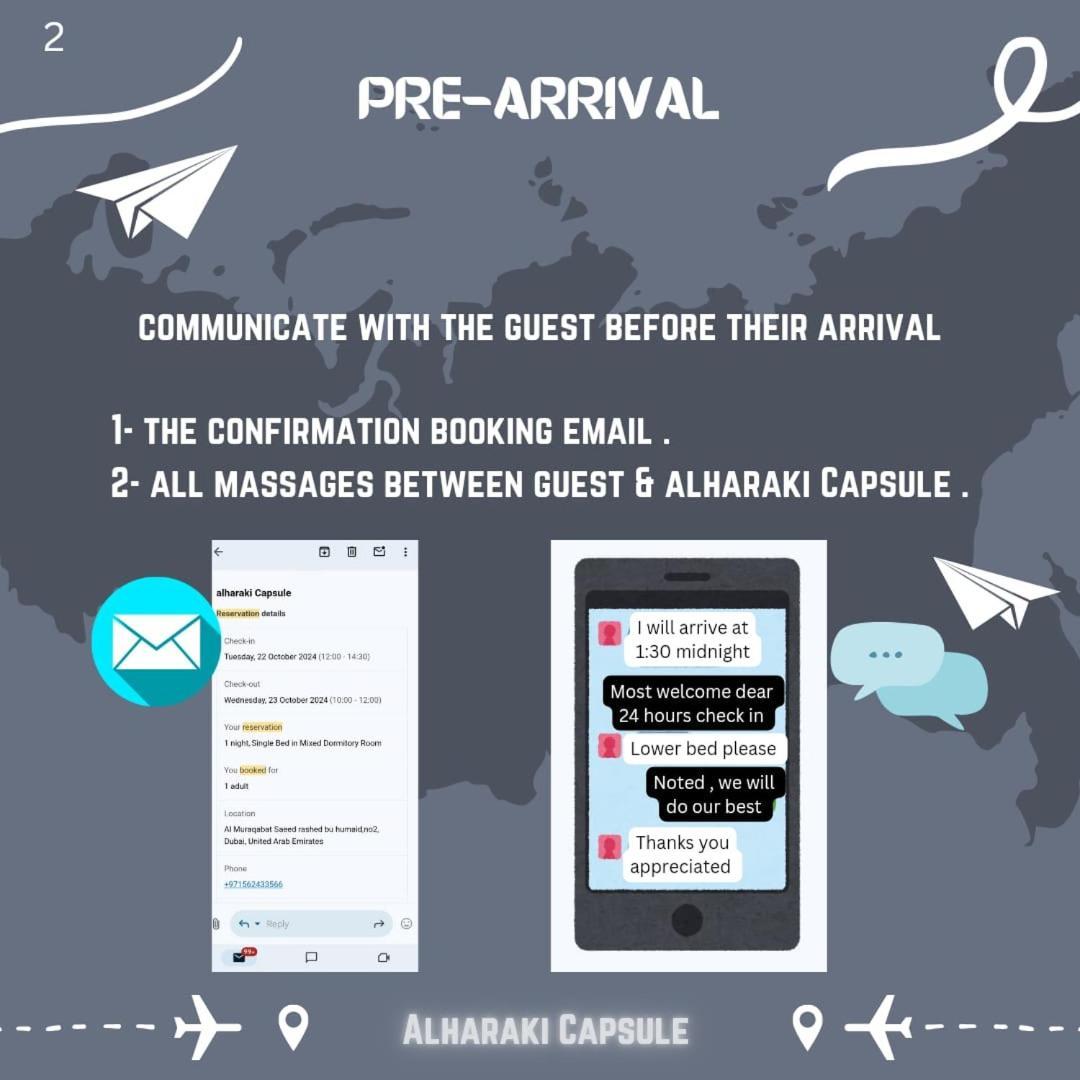 Alharaki Capsule Bed & Breakfast ดูไบ ภายนอก รูปภาพ